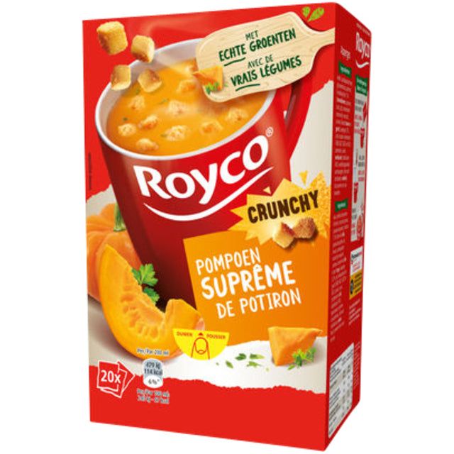 Royco - Suppenkürbis Oberste mit Croutons 20 Bags | Boxe eine 20 -Tasche