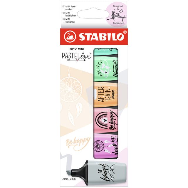 Stabilo - Marker Marker Boss Mini Pastellove 6st ASD | Endui un 6 pièces