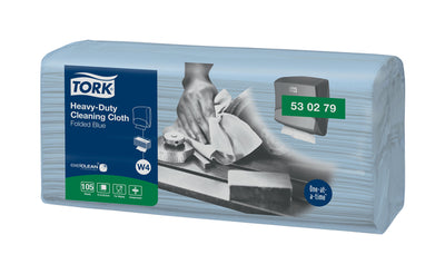 Tork -  Reinigingsdoek w4 gevouwen blauw 530279