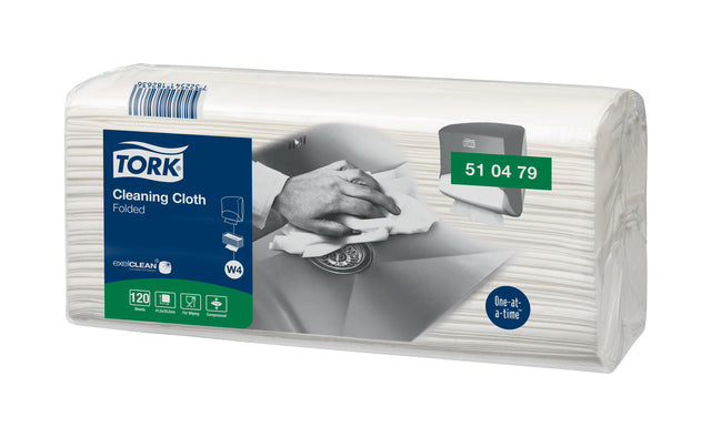 Tork - Reinigingsdoek cleaning w4 120st wit 510479