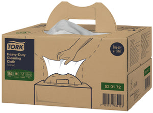 Tork - Reinigungstuch W7 Heavy-Duty Spenderbox 1-lagig 180 Blatt weiß 530172