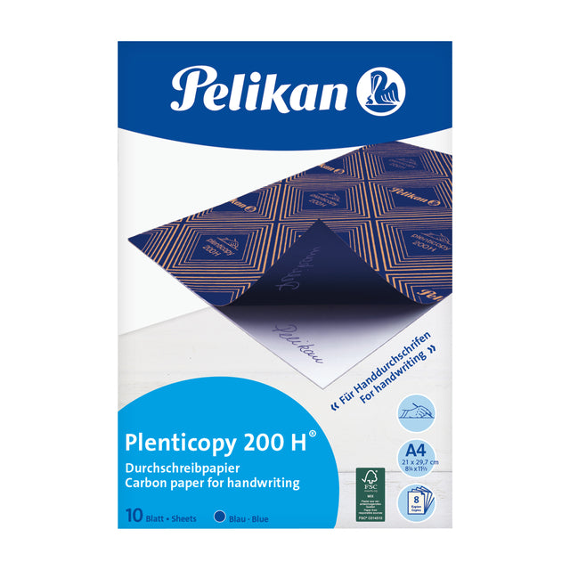 PELIKAN - Écriture manuscrite en carbone 200H 10V | Pack de 10 feuilles