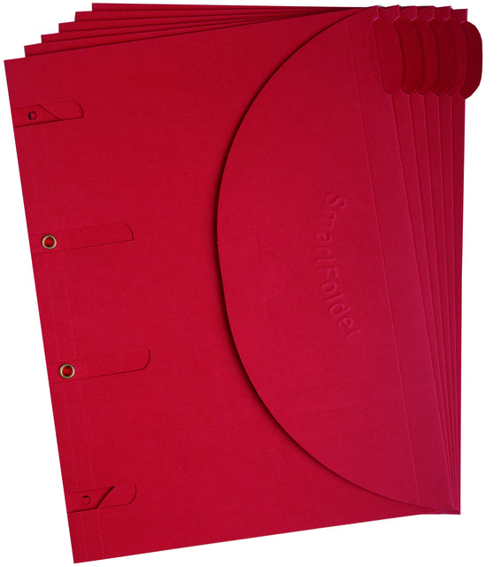 Tarifold - SmartFolder - Pack von 6 - A4 - Rot | Schrumpfen von 6 Stück