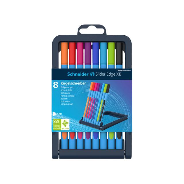 Schneider - Ballpen Slider Edge XB, Set -up -Box mit 8 Teilen in verschiedenen Farben