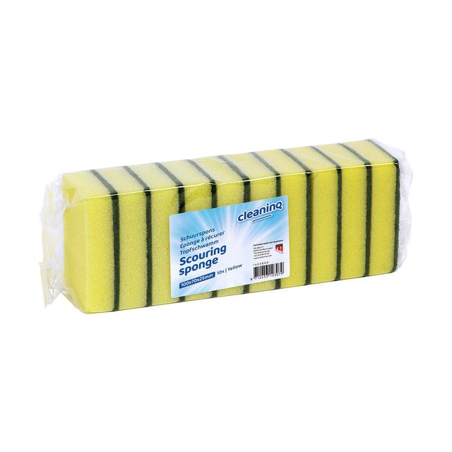 CleanInQ - Schuurspons Cleaninq 100x70mm GL/G 10st | Versiegeln Sie ein 10 -Stück | 50 Stück