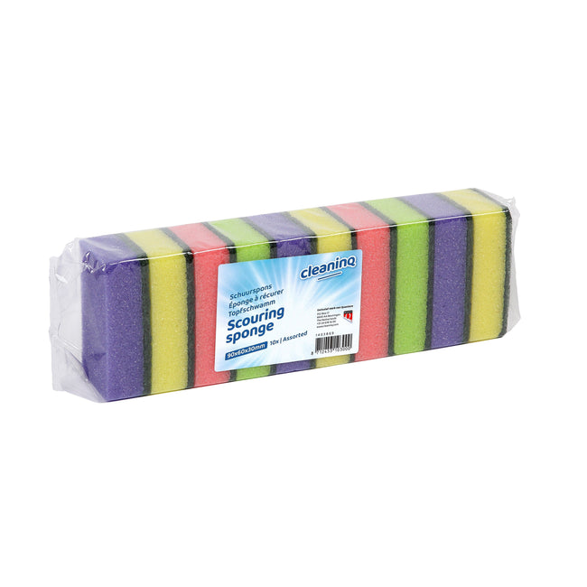 Cleaninq - Esponja para fregar surtida 10 piezas