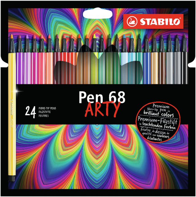 Stabilo - Viltstift pen 68/24 arty m 24st assorti