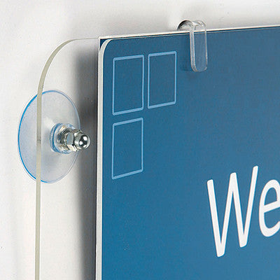 Klika - Acrylic u-holder A4 horizontal suction cups