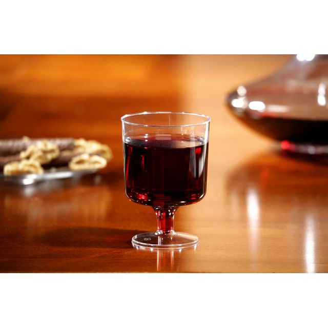 Papstar - Wine glass 200ml Ø 72 mm plastic transparent 10 pieces