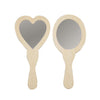 Creotime - Hand mirror Creativ Company heart and oval 23-24cm wood 2 pieces