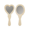 Creativ Company -  Handspiegel crea com hart en ovaal 23-24cm hout