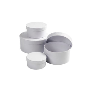 Doos Creativ Comp rond 4st Ø 8, 10, 12, 14cm, hoogte 4, 5, 6, 7cm wit
