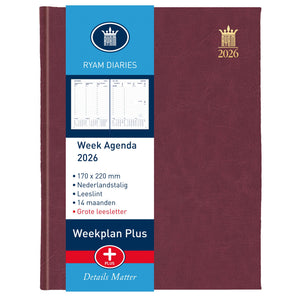 Ryam - Agenda 2026 Wochenplan Großbuchstabe 7d/2p sort