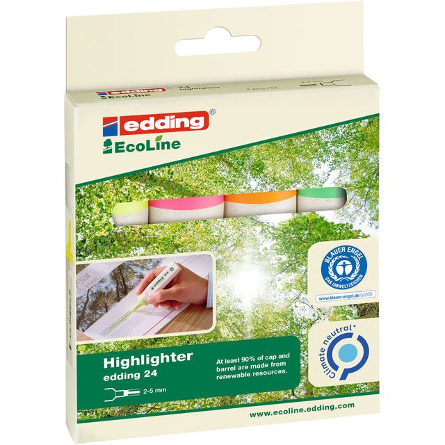 Edding Ecoline - Marquer Sift Edding 24 Eco 2-5 mm Assorti | Régler un 4 morceau