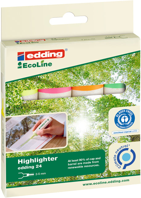 Edding - Highlighter 24 EcoLine assorted set of 4 pieces