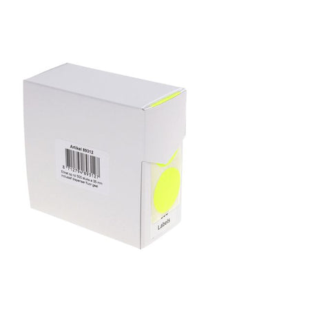 Rillprint - Label 35mm 500 pcs on roll fluoro yellow