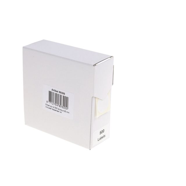 Rillprint - Label 25mm 500 pcs on roll white
