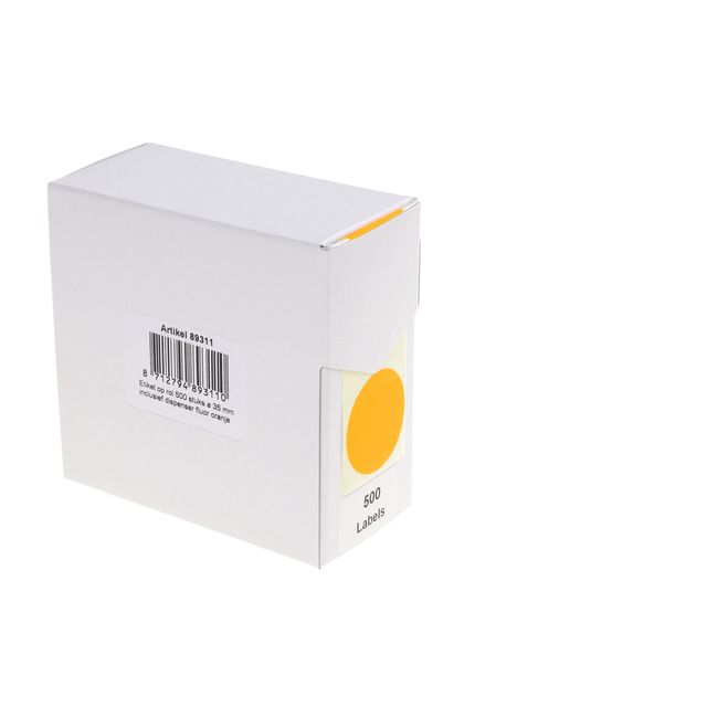 Rillprint - Etichetta 35mm 500 pz su rotolo arancione fluorescente