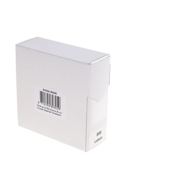 Rillprint - Label 25mm 500 pcs on roll transparent