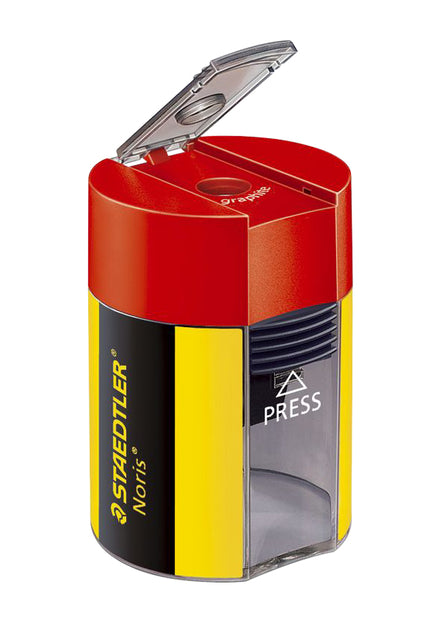 Staedtler - Taille-crayon en métal Noris avec bac de récupération | 10 pièces