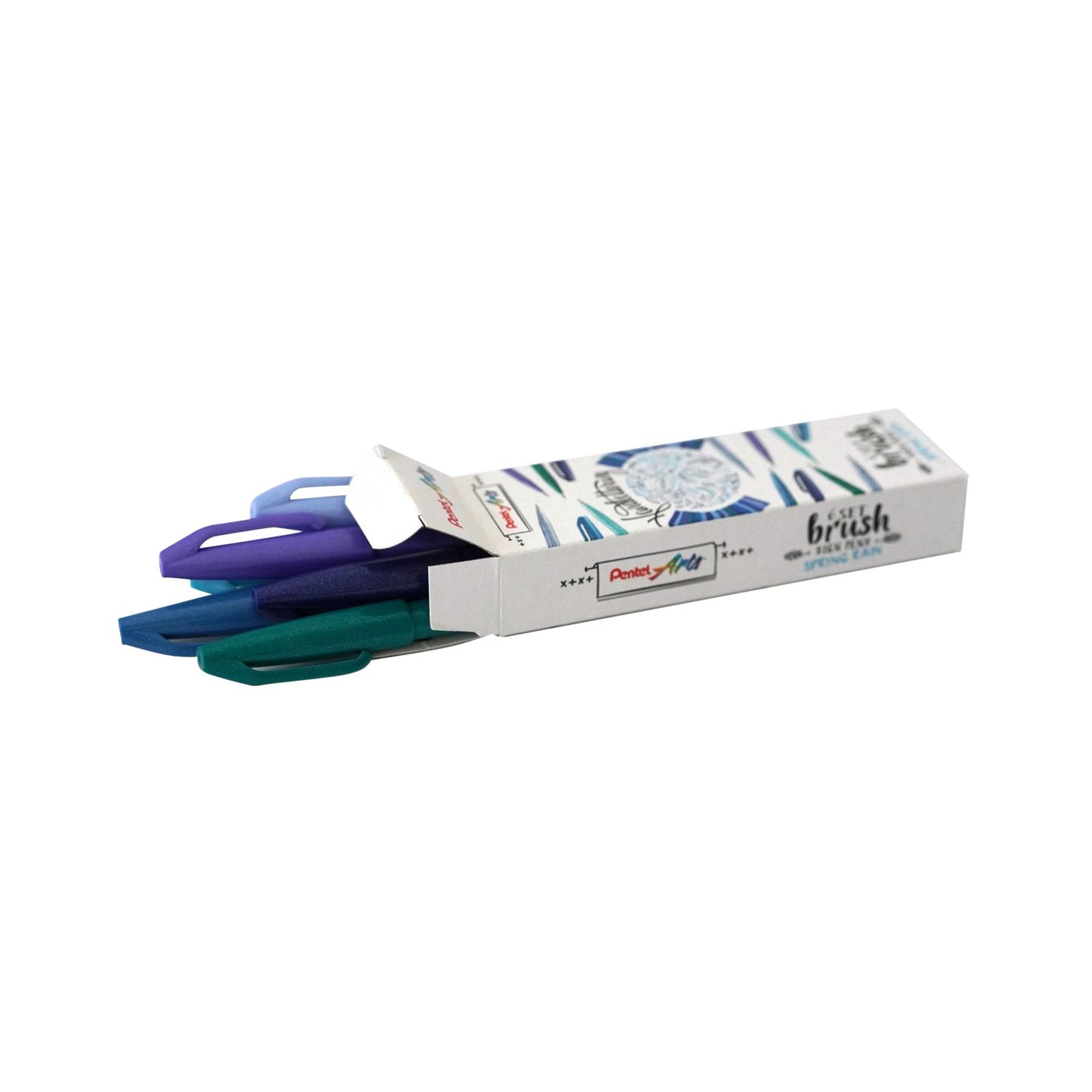 Pentel - Brushpen Sign SES15C Spring Rain, sortierte Box mit 6 Stück