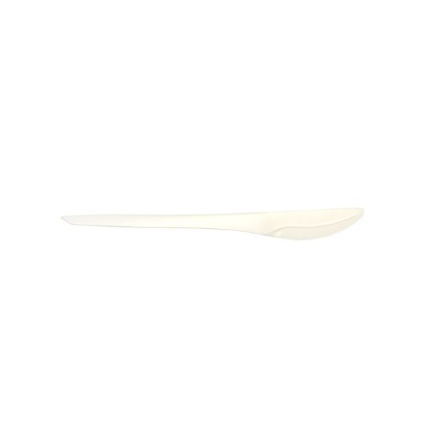 Quantore - Coltello riutilizzabile CPLA 190mm 50 pezzi bianco
