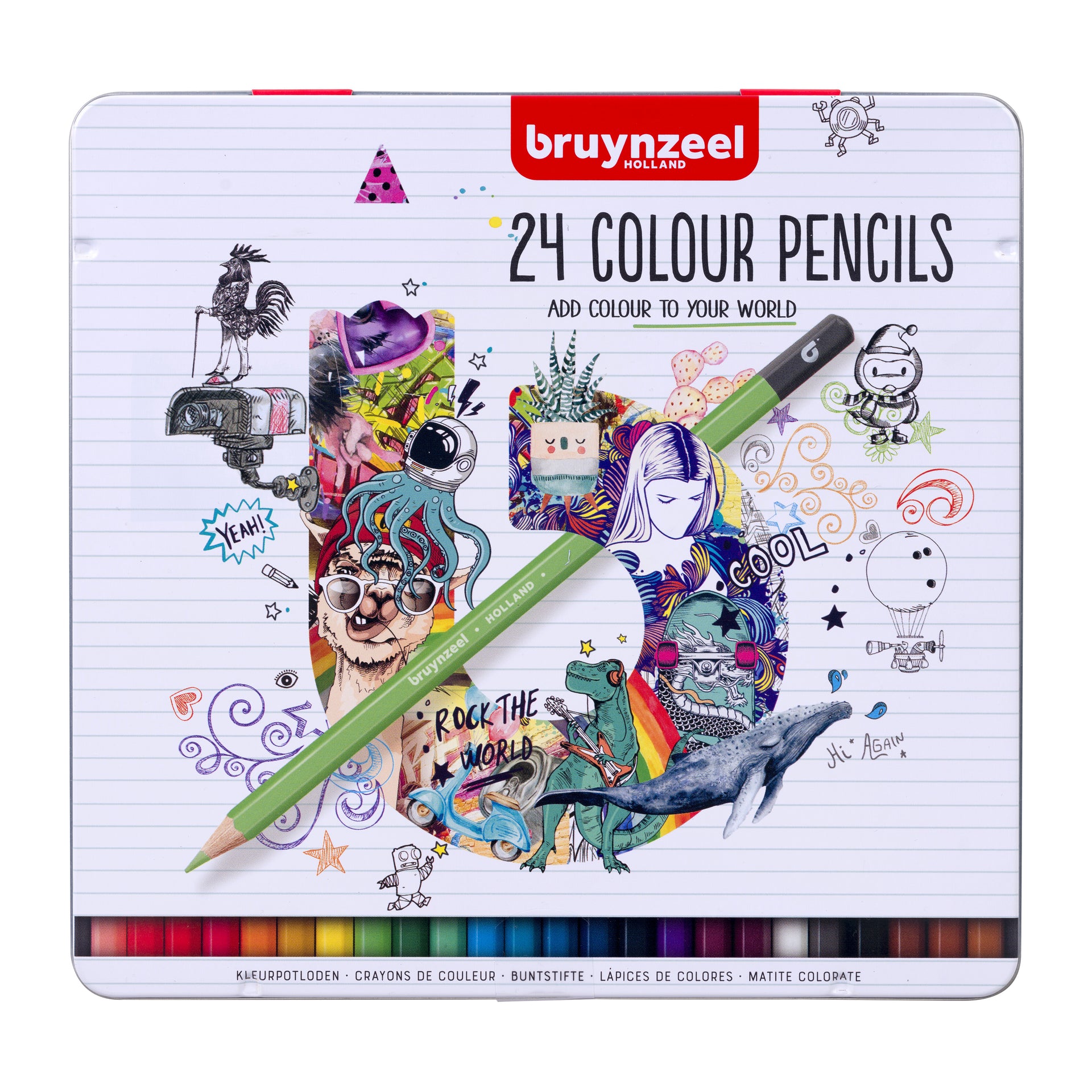 Bruynzeel - Set matite colorate da 24 pezzi assortiti | 6 pezzi