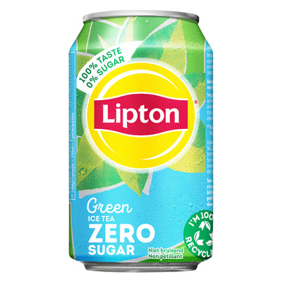 Lipton - Refresco Ice Tea verde zero lata 330ml | 24 piezas