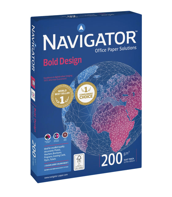 Navigator - Kopieerpapier Bold Design A4 200gr wit 150vel