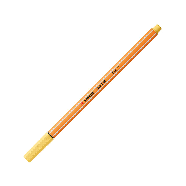 Stabilo -  point 88, premium fineliner 0.4 mm, licht geel, per stuk