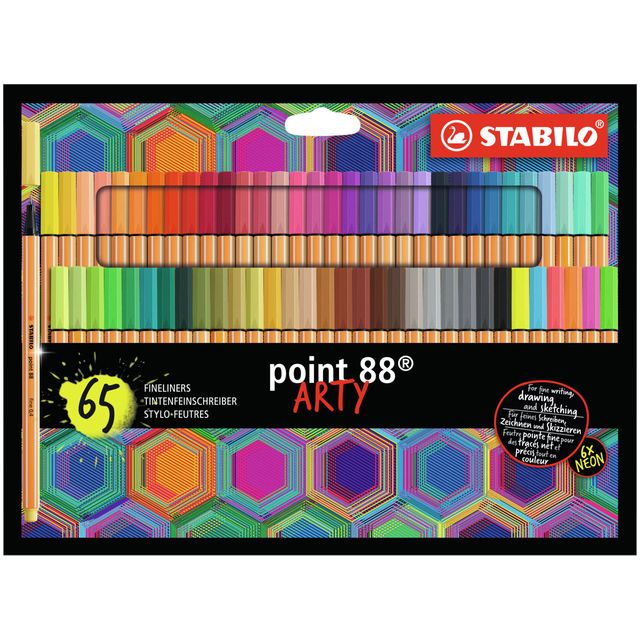 Stabilo - Fineliner point 88/65 Arty fine set assortito di 65 pezzi