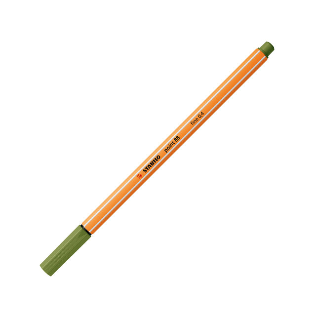 STABILO - Fineliner point 88/35 fine moss green | 10 pieces