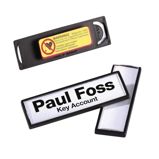 Durable - Badge clip card with magnet 17x67mm 25 pieces