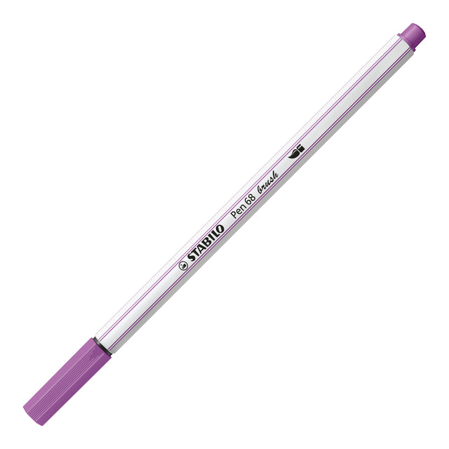 Stabilo -  Pen 68 brush, premium brush viltstift, pruimen paars, per stuk
