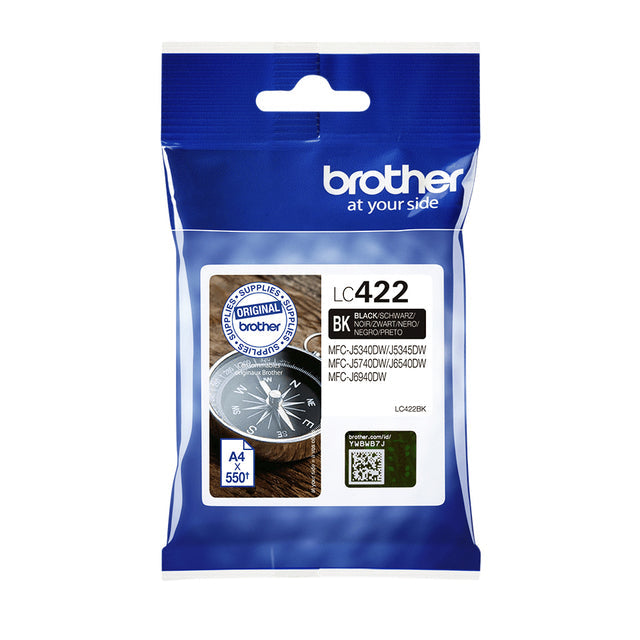 Brother - inktcartridge, 550 pagina's, OEM LC-422BK, zwart