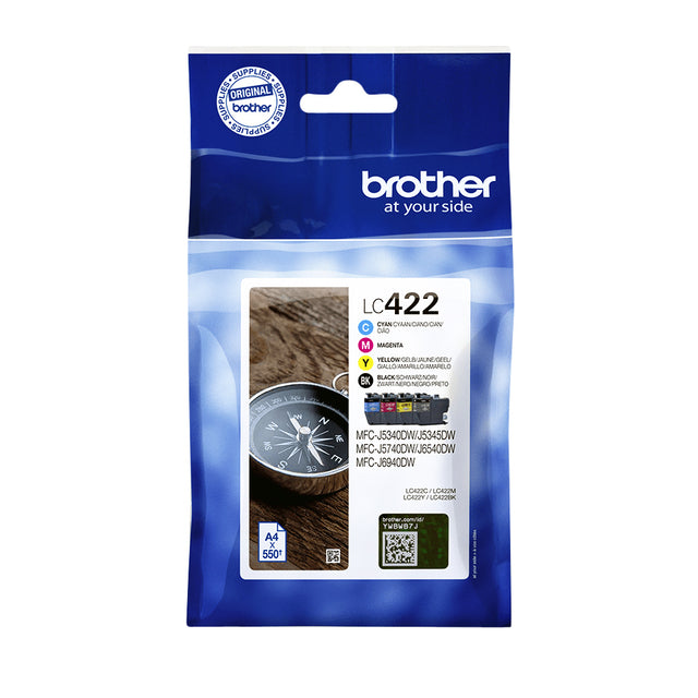 Brother -  Inktcartridge LC-422VAL zwart 3 kleuren | 4 stuks