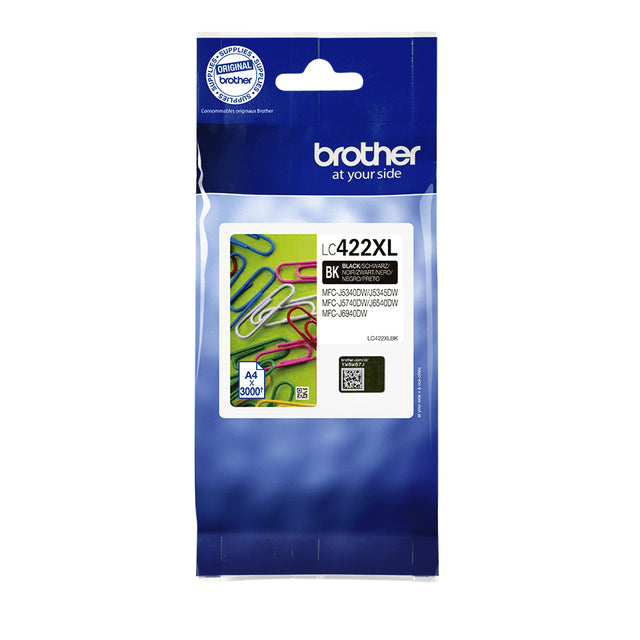 Brother -  LC422XLBK inktcartridge 1 stuk(s) Origineel Hoog (XL) rendement Zwart