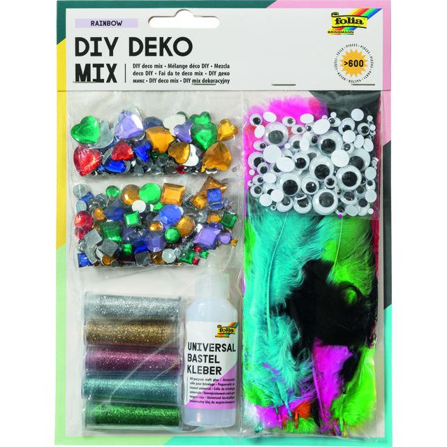 Folia Paper - Dekorative Mischung Folia DIY 600 -Stück | Ein 600 Stück | 10 Stück