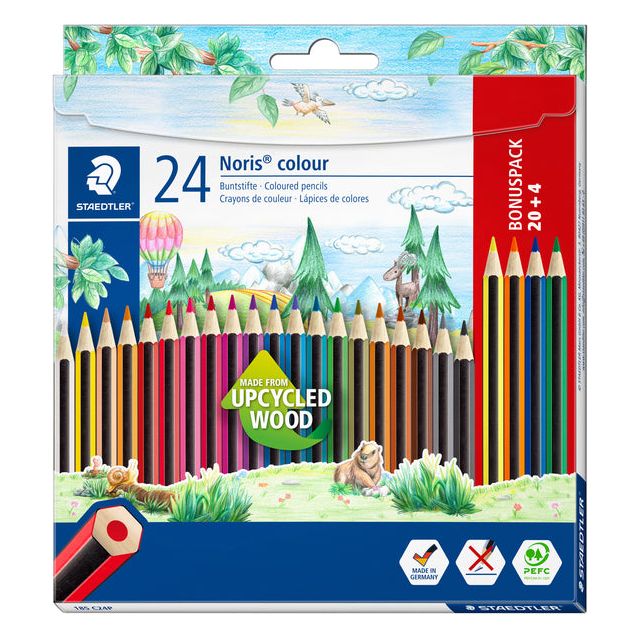 Staedtler - Kleurpotloden Noris set à 20+4 kleuren | 5 stuks