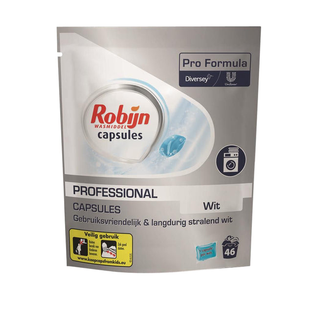 ROBIJN - Capsules de formule de détergent Pro blanche 46st | Prendre une pièce de 46