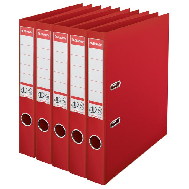 Esselte - Ordner No 1 Power PP 50 mm red 5 pieces
