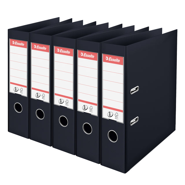 Esselte - Ordner Vivida No.1 multipack 75mm A4 5 pièces noir | 4 pièces