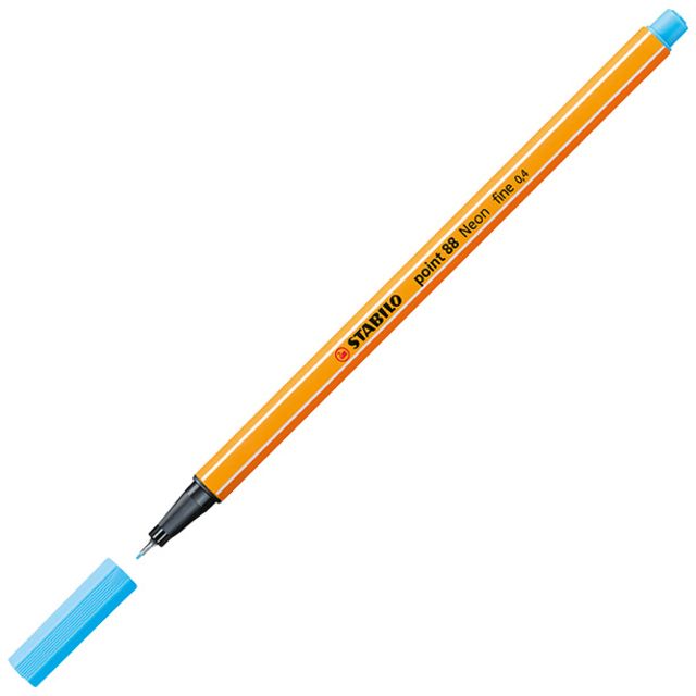 Stabilo - Fineliner-Punkt 88/031 feines Neonblau