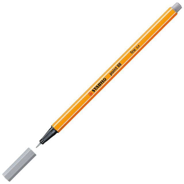 Stabilo - Fineliner Point 88/95 F Middelkold Gray | 10 pièces