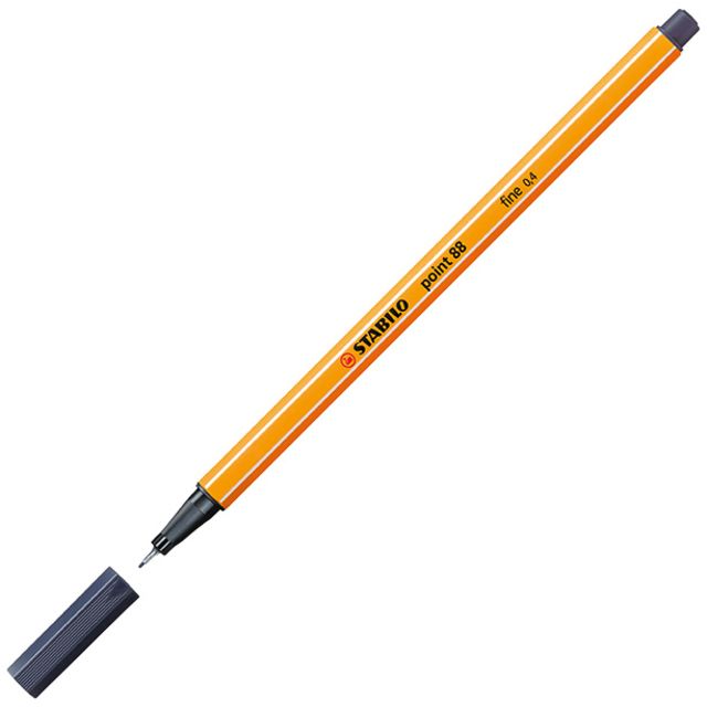 Stabilo - Fineliner point 88/98 fin gris Payne | 10 pièces