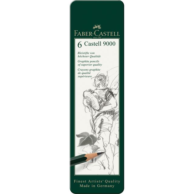 Faber Castell -  Potlood faber-castell 9000 6 hardheden | 10 stuks