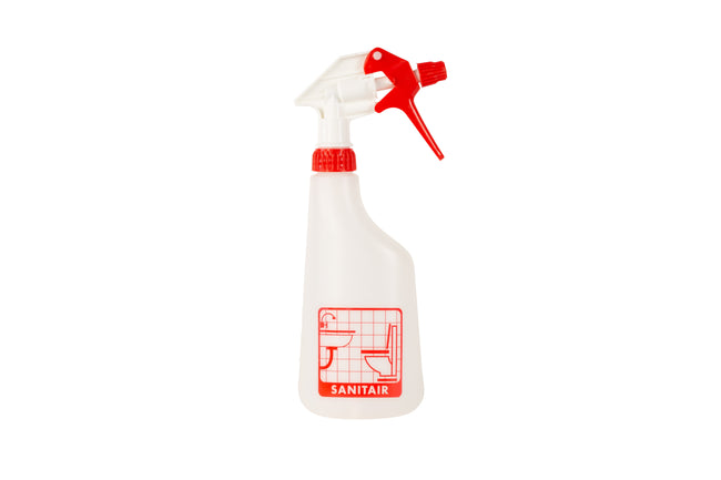 Cleaninq - Botella pulverizadora 600ml vacía con logo sanitario | 12 piezas