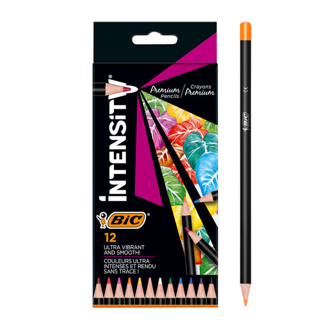 BIC - crayon de couleur BIC INTENSITÉ PRIMIM Assorti | Endui un 12 pièces