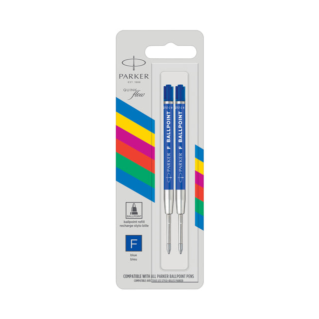 Parker - Ballpin füllen Parker Economic F Blue | Blasen Sie ein 2 Stück