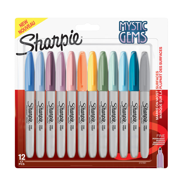 Sharpie - IE Mystic Gems Marker Permanent, Blister of 12 Piece